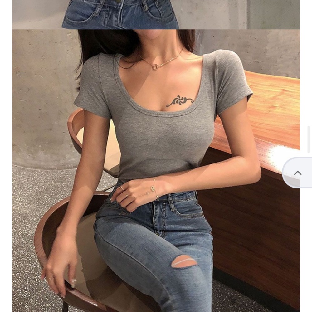 Fashion nova gray bodysuit